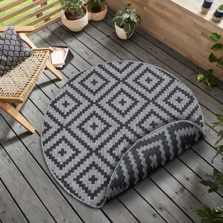 MY HOME »Ronda Wendeteppich« rund 5 mm Höhe Sisal-Optik, Flachgewebe, In- und Outdoor, geometrisches Boho Design,