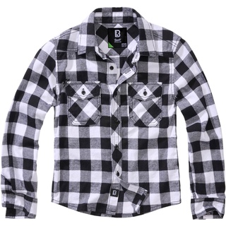 Brandit Kids Checkshirt weiß/schwarz, Größe S/122-128