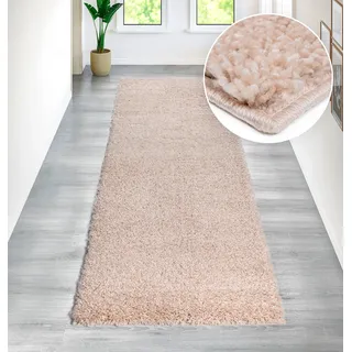 Home affaire Läufer »Shaggy 30«, rechteckig, 30 mm Höhe, Teppich-Läufer, Brücke, Uni-Farben, besonders weich und kuschelig, beige