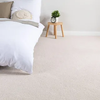 Steffensmeier Teppichboden Capri Meterware | Auslegware für Kinderzimmer Wohnzimmer Schlafzimmer | Creme, Größe: 100x800 cm