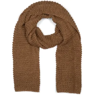 styleBREAKER Strickschal "Langer Strick Schal mit Wellen Strickmuster" 1 Stk., braun