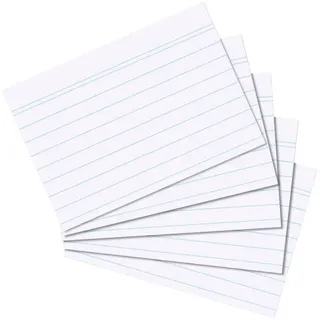 Herlitz Karteikarten A7 liniert Weiß 100 St.