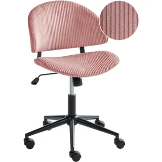 Beliani Bürostuhl Cord Rosa