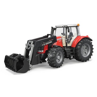 bruder 03047 - Massey Ferguson 7624 mit Frontlader - 1:16 Fahrzeuge, Landwirtschaft, Bulldog, Trecker, Spielzeug ab 3 Jahre