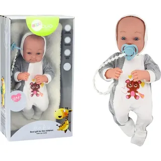 Lalka Bobas Ze Smoczkiem Kocyk Body Akcesoria Zestaw 35 cm