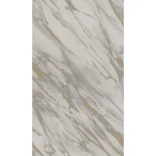 Rasch Tapete 200140 - Helle Papiertapete mit Marmor-Optik, Marmor Tapete in Grau und Gold - 10,05m x 0,53m (LxB)