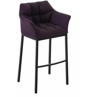 In And OutdoorMatch Barhocker Allan - Mitternachtsviolett - Mit Rückenlehne und Armlehne - Ergonomisch - 1er-Set - Deluxe - Lila