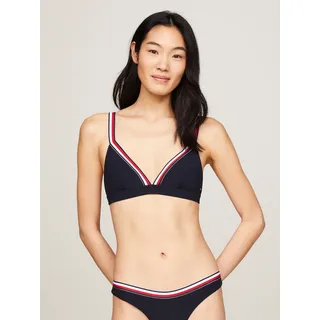 Tommy Hilfiger Swimwear Triangel-Bikini-Top »TRIANGLE RP«, mit Rippenstruktur, blau