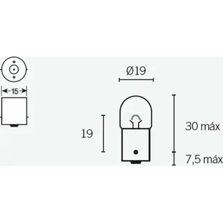 TECNIUM R5 Glühlampen 12V 5W - x10
