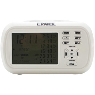 Eratec AZ-6500 Ezan Saati, Gebetsuhr, Azan Clock (Weiß)