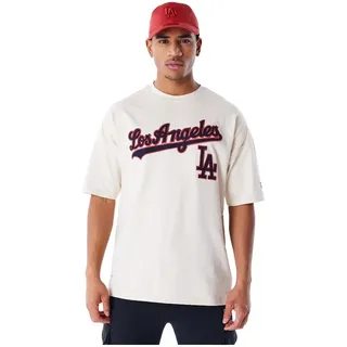 New Era Mlb Rib Infill Los Angeles Dodgers Kurzarm-t-shirt - Light Beige - M