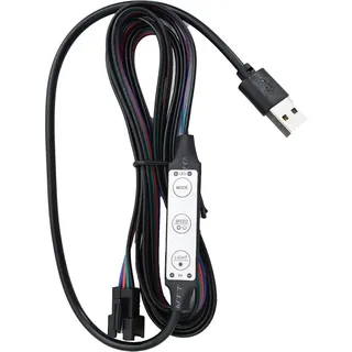 vidaXL Bettgestell mit LED Weiß Kunstleder 140x200 cm - Weiß