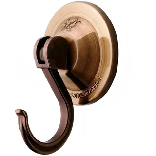 Power Lock Saugnapf Haken, Set 4, robust und lange, jeweils mit einer 20 LB Kapazität, Saugnapf Haken für Dusche/für Handtücher, by lynnwang Design bronze