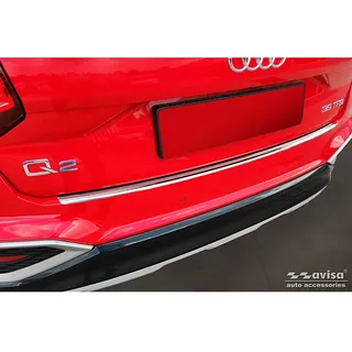 Avisa Edelstahl Heckstoßstangenschutz kompatibel mit Audi Q2 Facelift 2020-