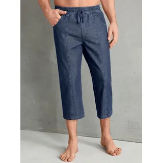 Schlupfhose CLASSIC, Herren, Gr. 58, Normalgrößen, blau (blau, stone, washed), 100% Baumwolle, unifarben, 3/4-Länge, Hosen Schlupfhose