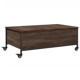 vidaXL Couchtisch mit Rollen Braun Eiche 91x55x34 cm Holzwerkstoff - Braun