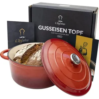 Chefarone Gusseisen Bräter 26 cm rund