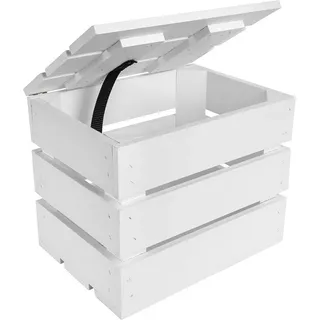 Creative Deco Holzkiste 27,5 x 20 x 21,5 cm 1-tlg. weiß