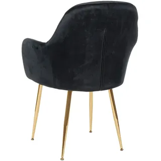 Mendler Esszimmerstuhl HWC-F18 Samt schwarz