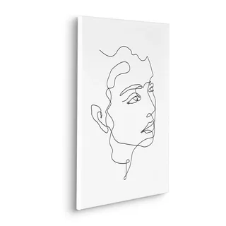 KOMAR Leinwandbild »Sketch me - Größe 40 x 60 cm« Natur 1 Stk. tlg. Keilrahmenbild mi Echtholzrahmen, schwarz