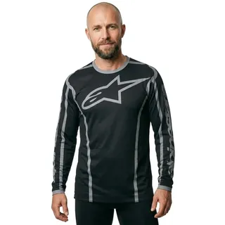 Alpinestars Fluid Apex Langarm-trikot - Black / Gray - XL