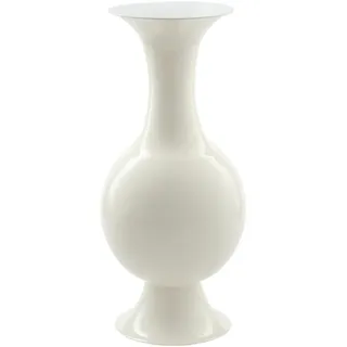Ambia Home Vase , Weiß , Metall , bauchig , 56 cm , handgemacht, zum Stellen, auch für frische Blumen geeignet , Dekoration, Vasen, Metallvasen
