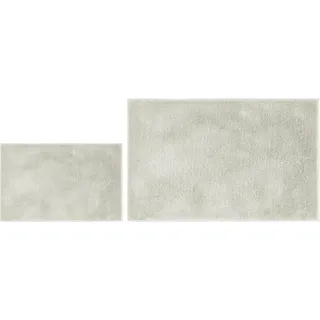 andiamo Badematte rutschfest Florida - Badezimmerteppich weich und flauschig - Badteppich rutschfest waschbar Duschvorleger Badvorleger für Badezimmer 2er Set 40 x 60 cm + 60 x 100 cm beige