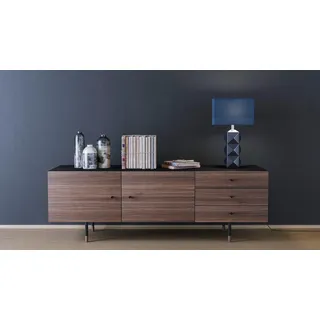 Woodman Sideboard »Jugend Kommode« mit Holzfurnier aus Eiche, Breite 180 cm, FSC®, schwarz