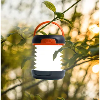 SCS Sentinel - HEC0080 - Nomadische USB-Solar-Taschenlampe mit externem Akku - Wiederaufladbare Campinglampe - 3 Arten der Beleuchtung - SolarLight Multi Orange