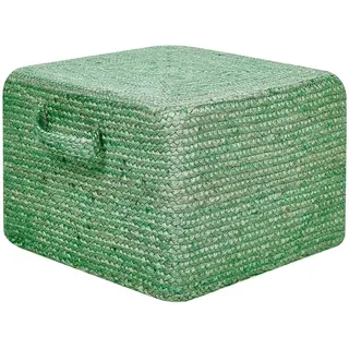 Beliani Pouf Dhadar 45/45/30 cm , Grün , Naturmaterialen , Rechteckig , 45x30x45 cm , Wohnzimmer, Sessel, Hocker & Hockerbänke, Poufs
