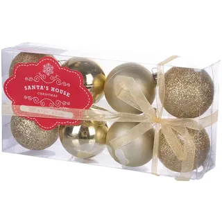 Galileo Casa 2411392 Christbaumkugeln, Gold, Kunststoff, 5 x 5 x 0.1 cm