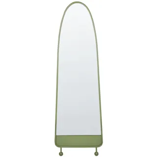 Beliani Wandspiegel Metall grün 45/146 cm Parnay , Grün , Oval , 45x146x3 cm , Spiegel, Wandspiegel