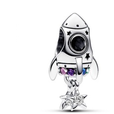 Bild von Moments Weltraumliebe Raketen-Charm aus Sterling Silber mit künstlichen Kristallen, Kompatibel Moments Armbändern, 792831C01
