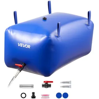 Vevor Wasserspeicherblase, 240 L PVC-Weichwasserbeutel, Wasserspeicherbehälter, auslaufsicherer & verschleißfester Wohnmobil-Wassertank für die Bewässerung im Outdoor, Camping