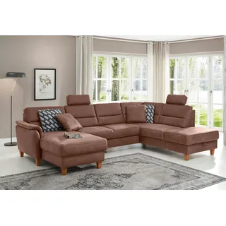 Home Affaire Wohnlandschaft Mikrofaser U-Form 3-Sitzer Braun