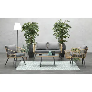 Garden Impressions FRANKLIN Alu Lounge Set Gartenmöbel Sitzgruppe grau