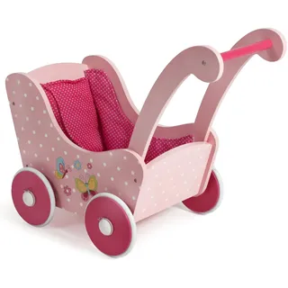 Bayer Chic 2000 Puppenwagen Schmetterling gepunktet pink