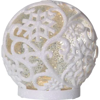Star Trading ++LED-Schneekugel "Frost", weiss / Glitzer - Weiß