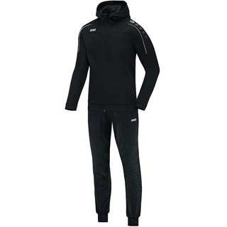 Jako Trainingsanzug Polyester Classico mit Kapuze Schwarz 34 - Jogginganzug 2-teilig für Sport und Alltag, Jogginghose &