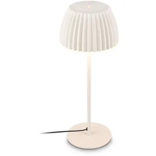 BRILONER - LED Nachttischlampe mit Touch, dimmbar, warmweiß, Lichtkante, Tischlampe, Lampe, Schreibtischlampe, Tischleuchte, Bürolampe, Leselampe Bett, Leselicht, 14,3x36 cm, Altweiß