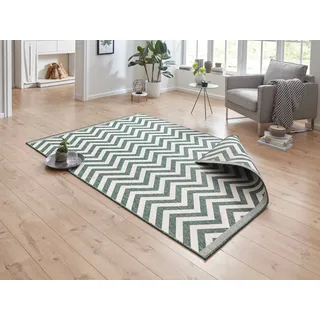 Teppich NORTHRUGS "Palma Wendeteppich" Gr. 2, grün, B:80cm H:5mm L:150cm, Kunstfaser, Teppiche, Teppich, In-& Outdoor, Wetterfest, Balkon, Läufer, Wohnzimmer, Wasserfest