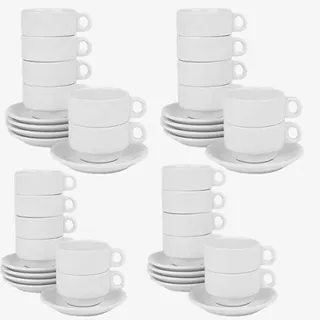 Holst Porzellan TC 018 Set Catering Vorteilspack Kaffeetassen 48-tlg. weiß