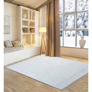 otto home »Gastines« rechteckig 5 mm Höhe Wendeteppich, reine Baumwolle, handgewebt, uni, waschbar, modern,