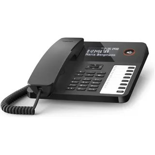 Gigaset DESK 600 Analoges Telefon Anrufer-Identifikation Schwarz