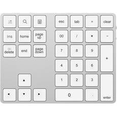 HDWR Numerische Tastatur mit Bluetooth, 34 Tasten, Folientasten, Bluetooth-Modul, Integrierter Akku, 2X USB HUB, typerCLAW-BN110