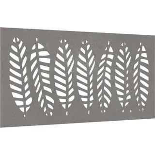 vidaXL Garten-Wanddeko 105x55 cm Cortenstahl Blatt-Design - Braun