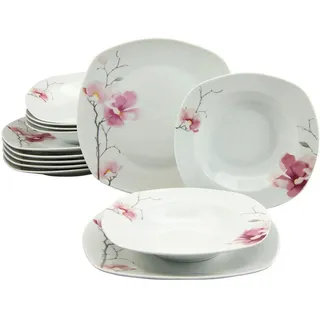 CreaTable Aiko Tafelservice 12-tlg. weiß floral