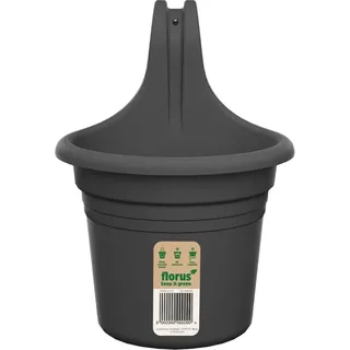 Florus Balkon-Hängetopf Mediterran Single 18 cm x 26,2 cm x 24 cm Anthrazit