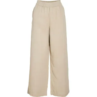 VILA Legere Palazzo Stoffhose mit elastischem Bund und weitem Bein Größe: 34 - Grau