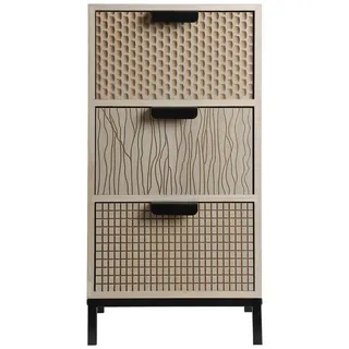 Mobili Rebecca Nachttisch Braun 25/30/59 cm , Holzwerkstoff , 25x59x30 cm , Schlafzimmer, Nachtkästchen